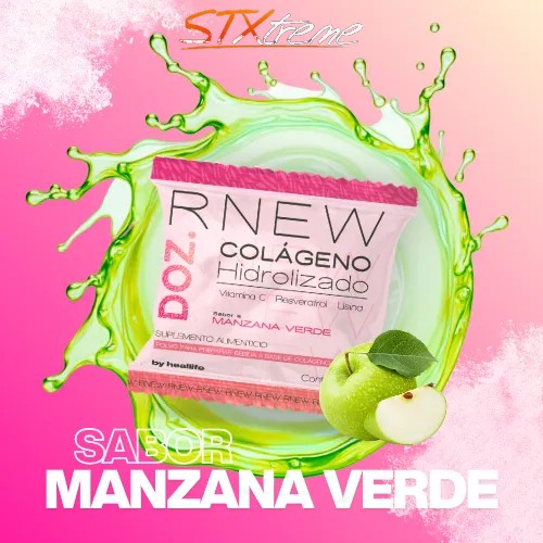 Colageno DOZ Manzana Verde 20 Sobres Soporte Articular Y Piel