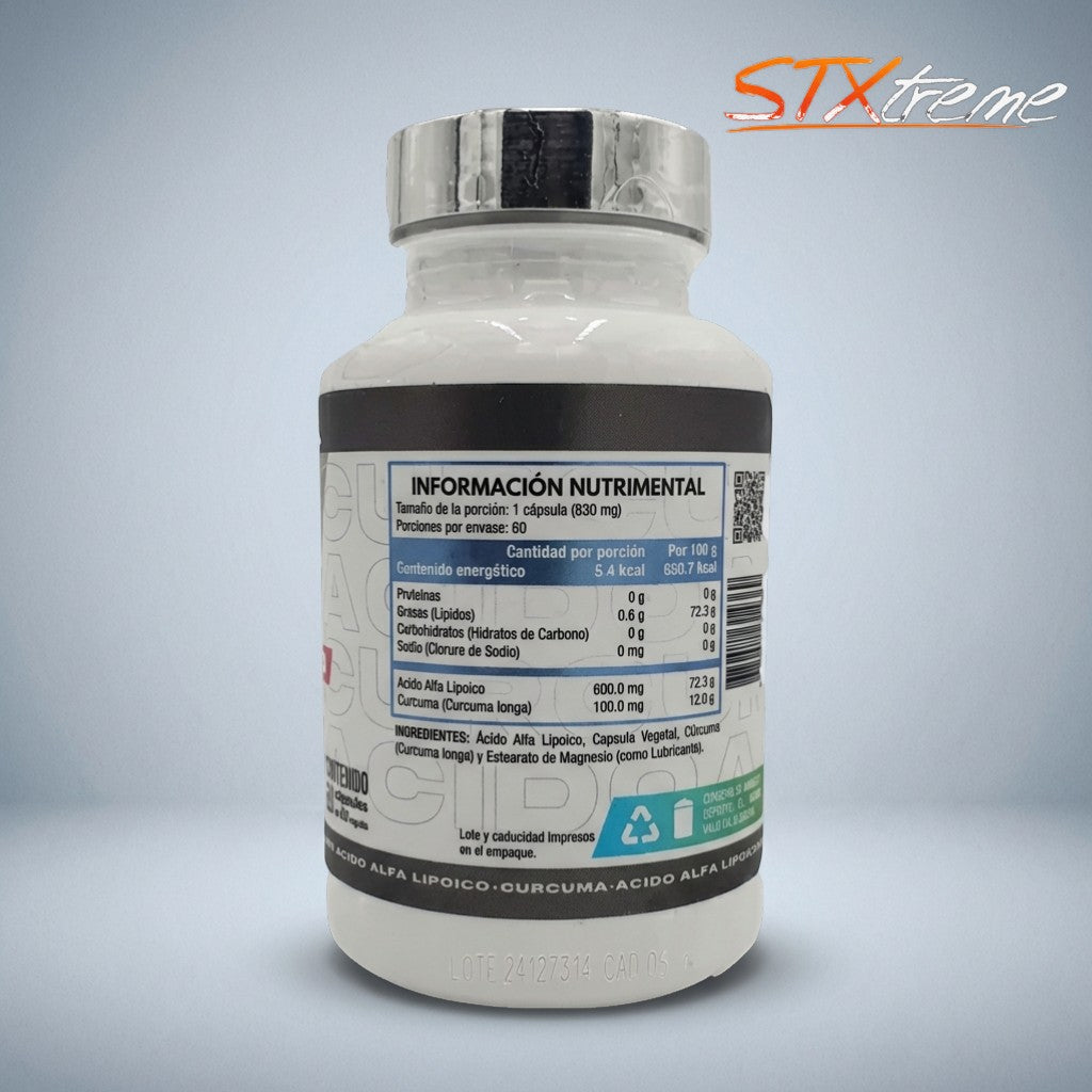 Acido Alfa Lipoico Con Curcuma DOZ 60 Caps Proteccion Y Vitalidad