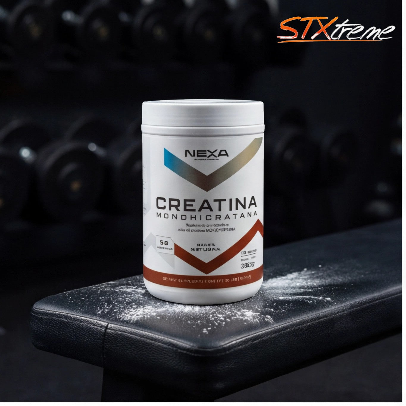 Creatina Monohidratada Nexa Pharmaceutical 350g Creatina Pura Sin Gluten Premium