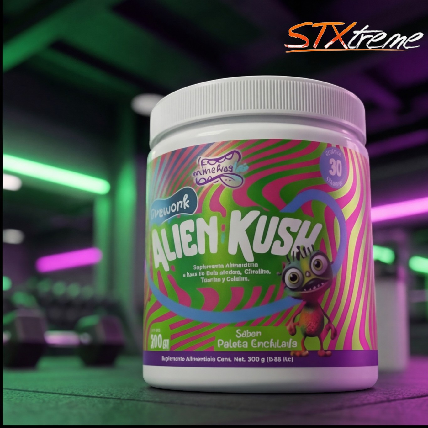 Alien Kush Munchies Lab 300g Energia Explosiva Pre Entreno