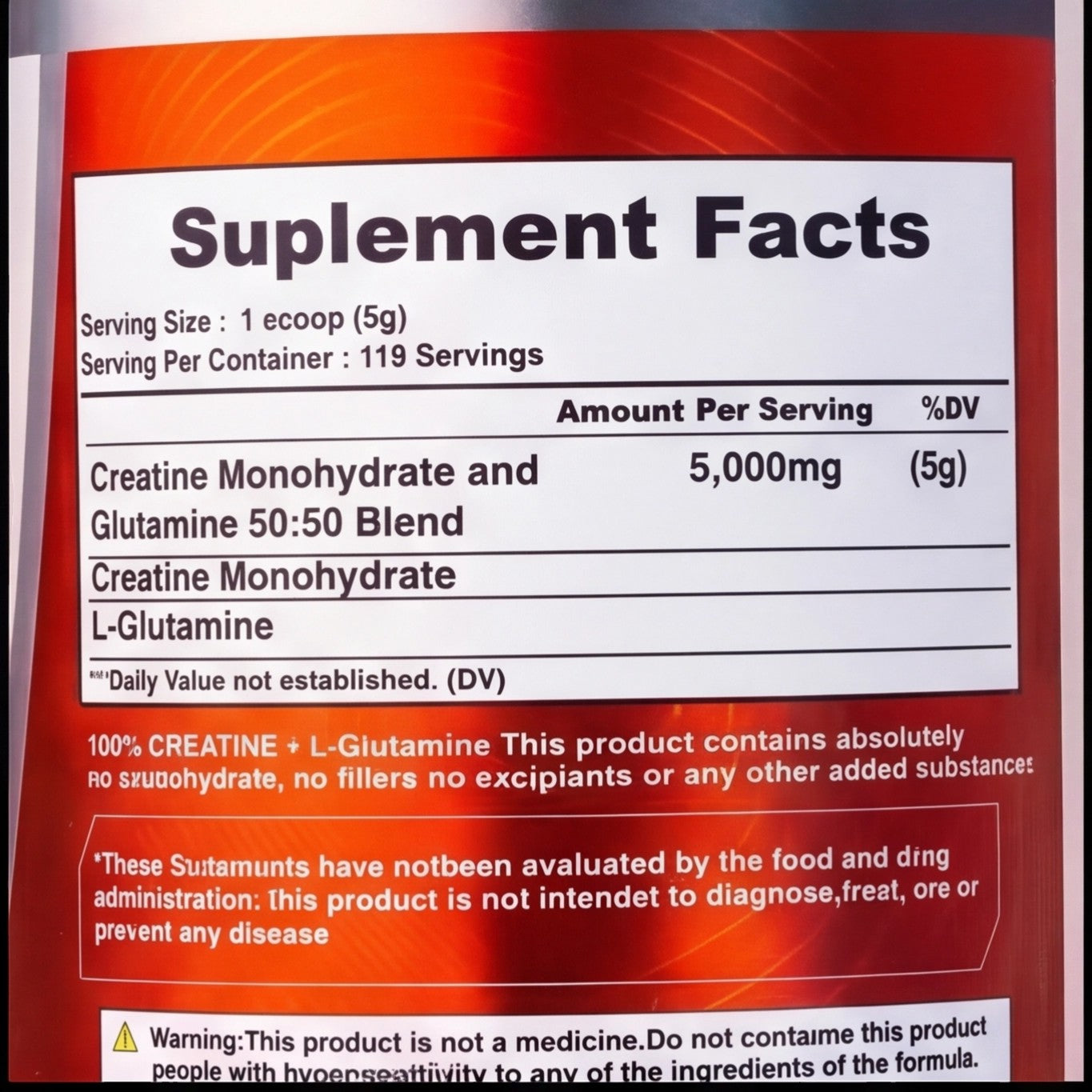 Glutamine Creatine Metforce 550g Creatina Glutamina Fuerza
