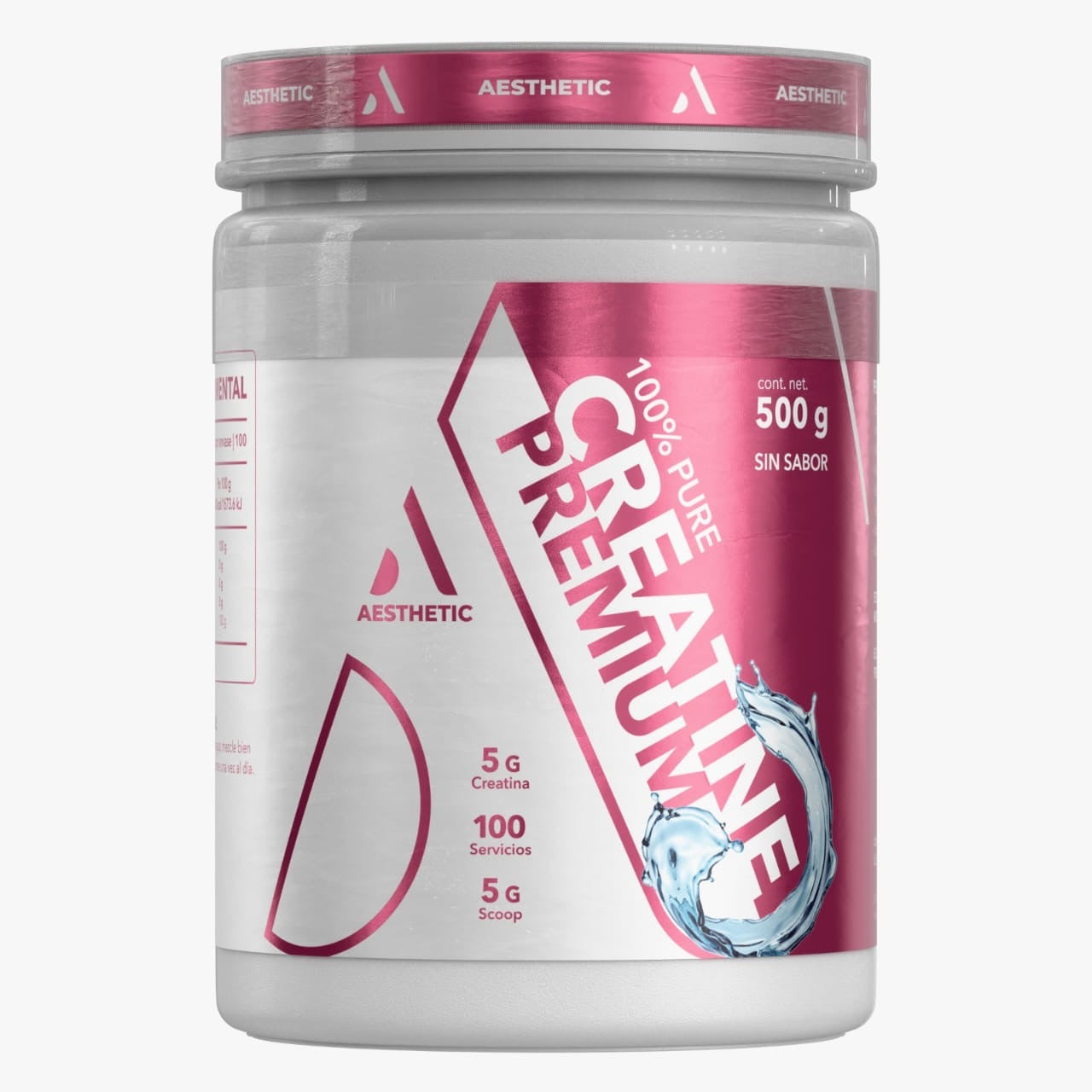 Aesthetic Creatina Micronizada Premium 500g 100 Servicios