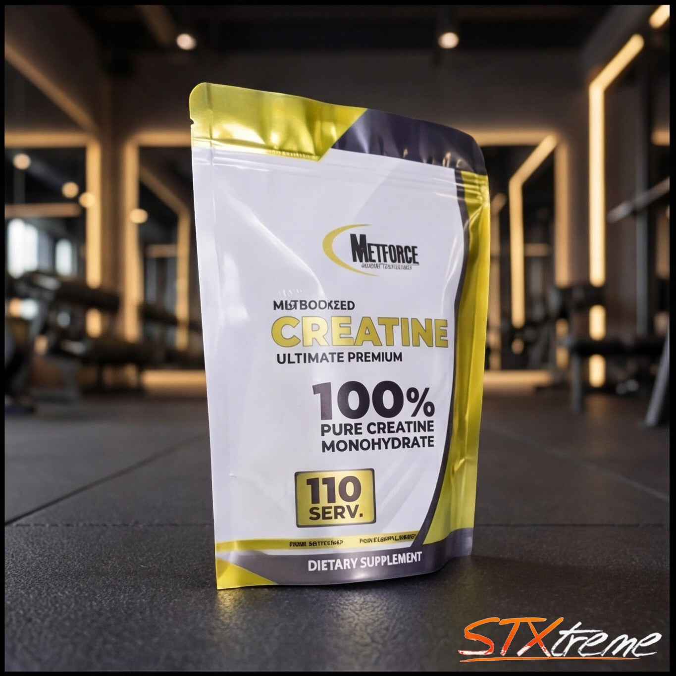 Creatina Monohidratada Metforce 550g 110 Servicios Fuerza Y Volumen