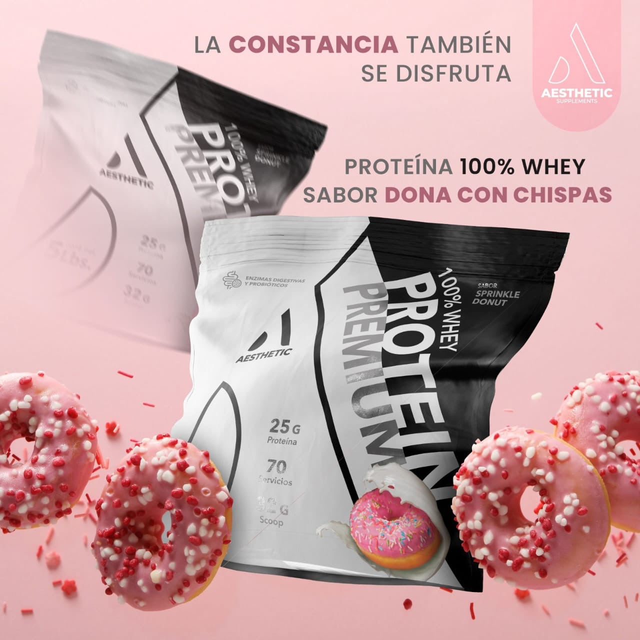 100 Whey Premium Aesthetic Supplements 5 Lbs Proteina Whey Con Probioticos
