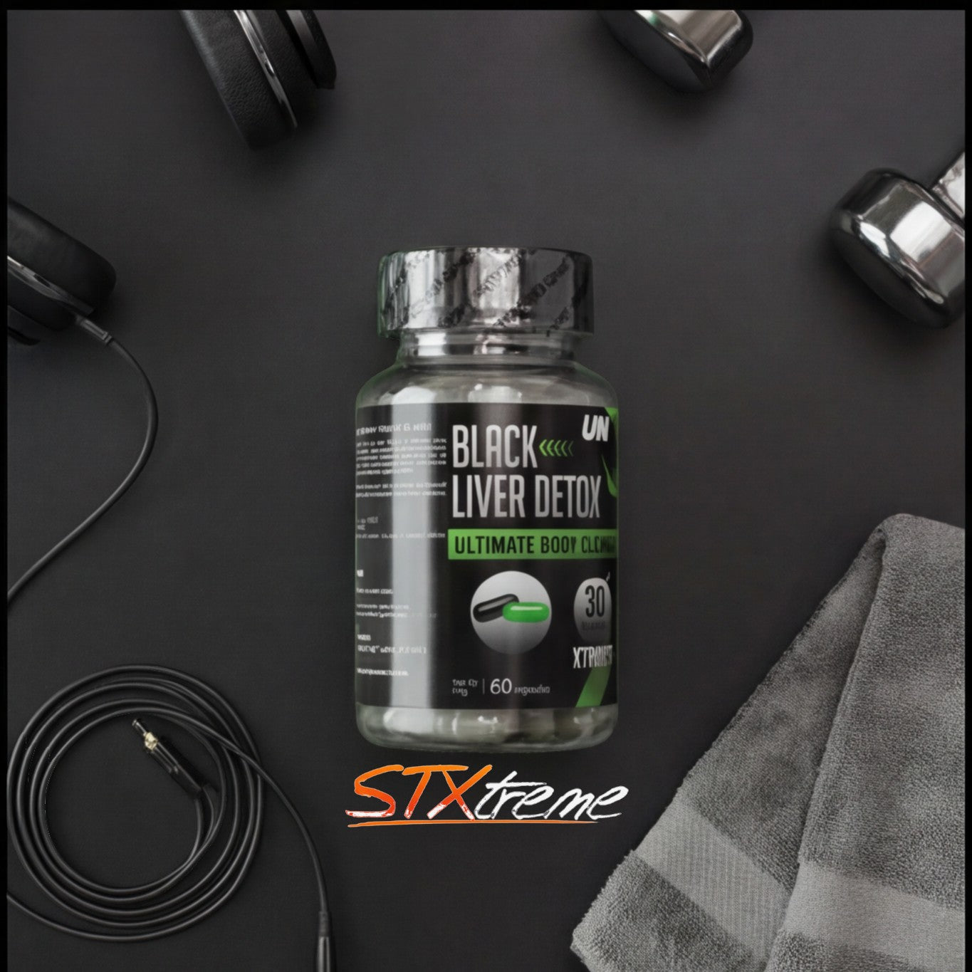 Black Liver Detox UN Xtreme 60 Caps Extractos Botanicos Premium