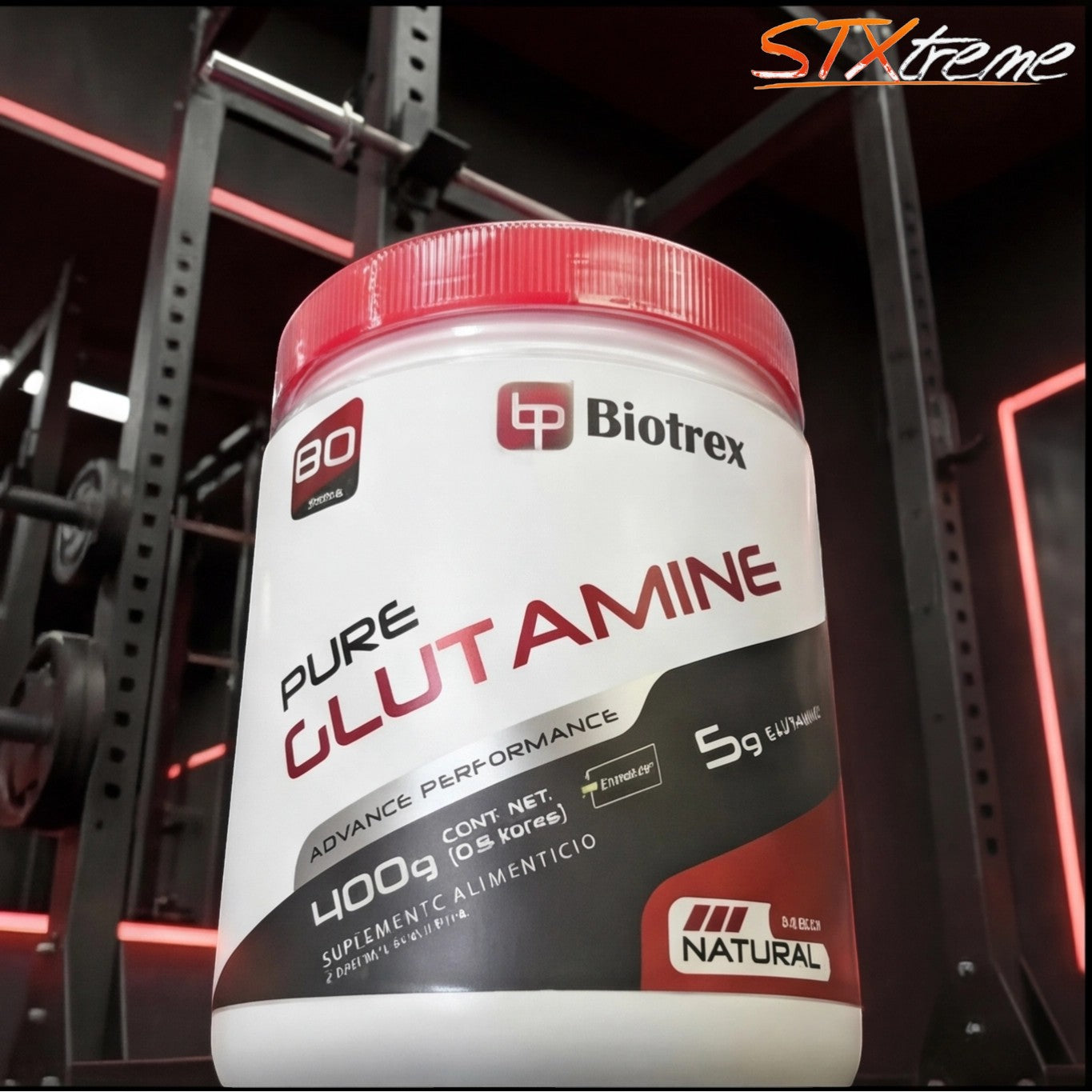 Glutamina Biotrex 400g Recuperacion Muscular Sin Sabor