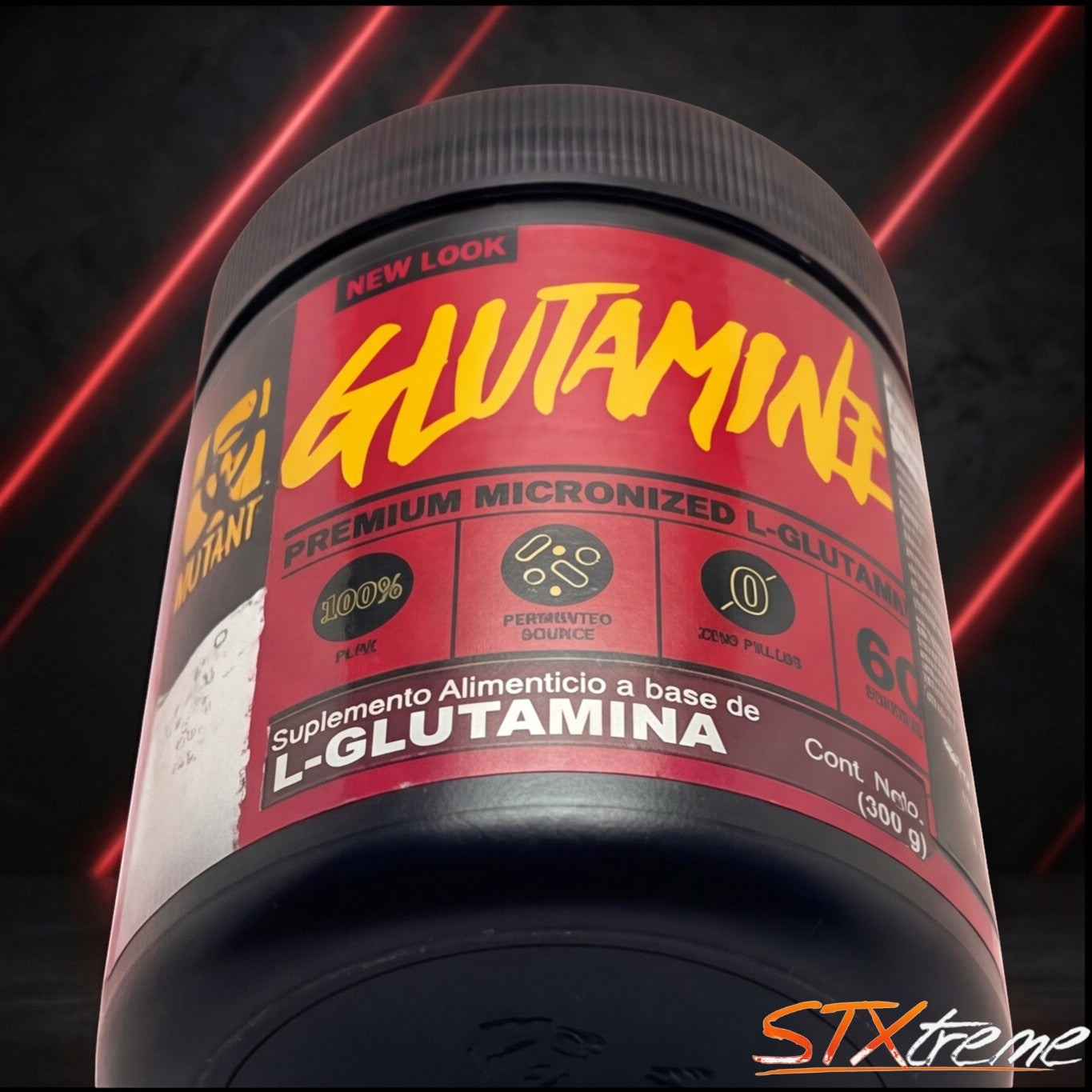 Glutamina Micronizada Mutant 300g Recuperacion Muscular Pura