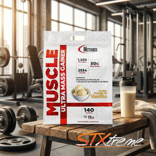 Muscle Ultra Mass Gainer Metforce 12 Lbs Volumen Y Peso Corporal