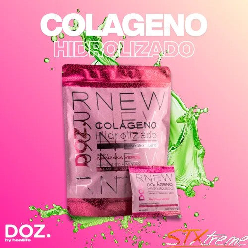 Colageno DOZ Manzana Verde 20 Sobres Soporte Articular Y Piel