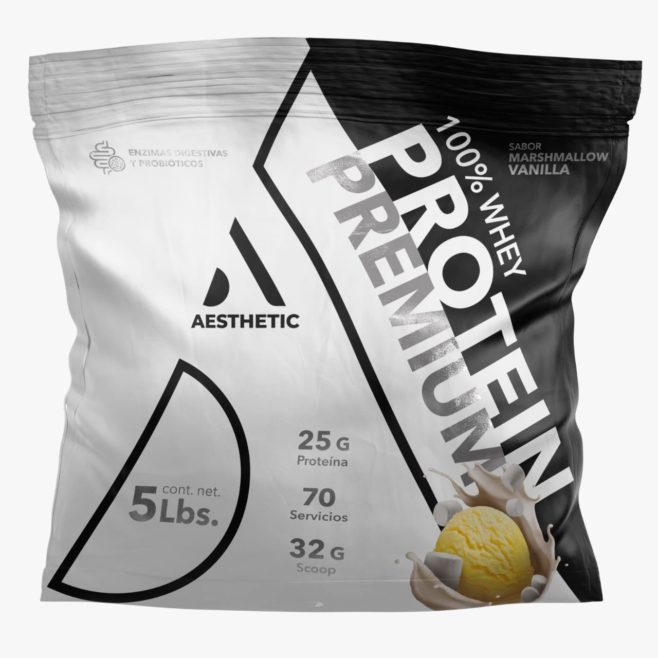 100 Whey Premium Aesthetic Supplements 5 Lbs Proteina Whey Con Probioticos