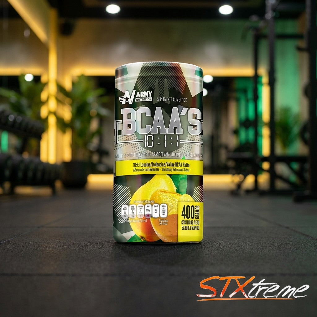 BCAA 10 1:1 Army Nutrition 400g Alta Leucina Recuperacion