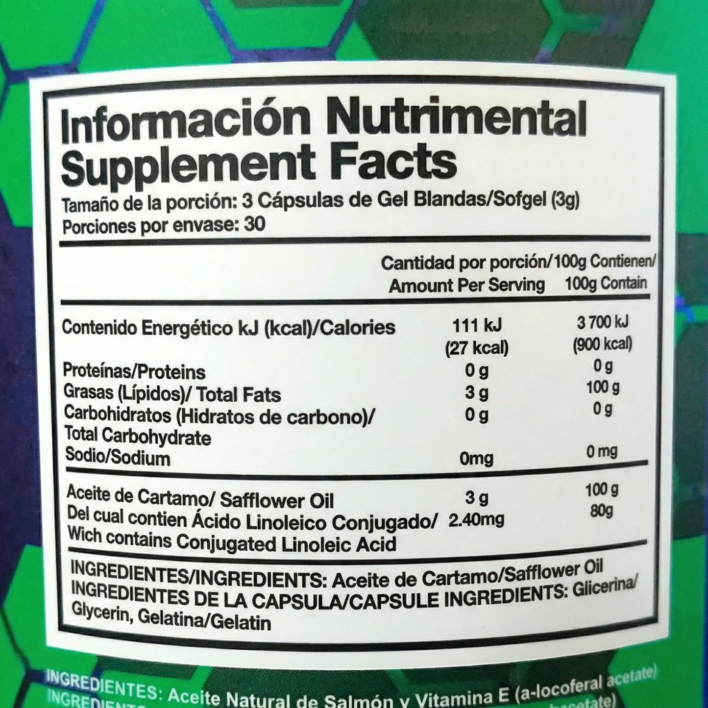 CLA Alpha Nutrition 90 Caps Definicion Y Composicion Corporal