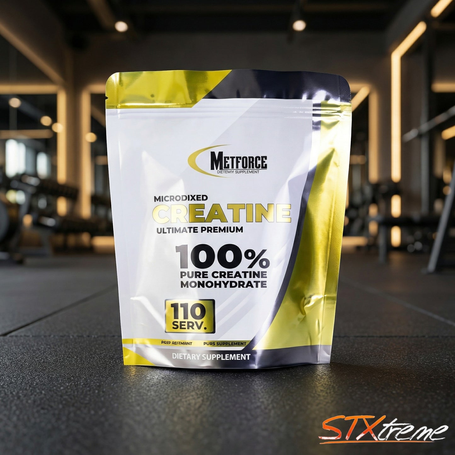 Creatina Monohidratada Metforce 550g 110 Servicios Fuerza Y Volumen