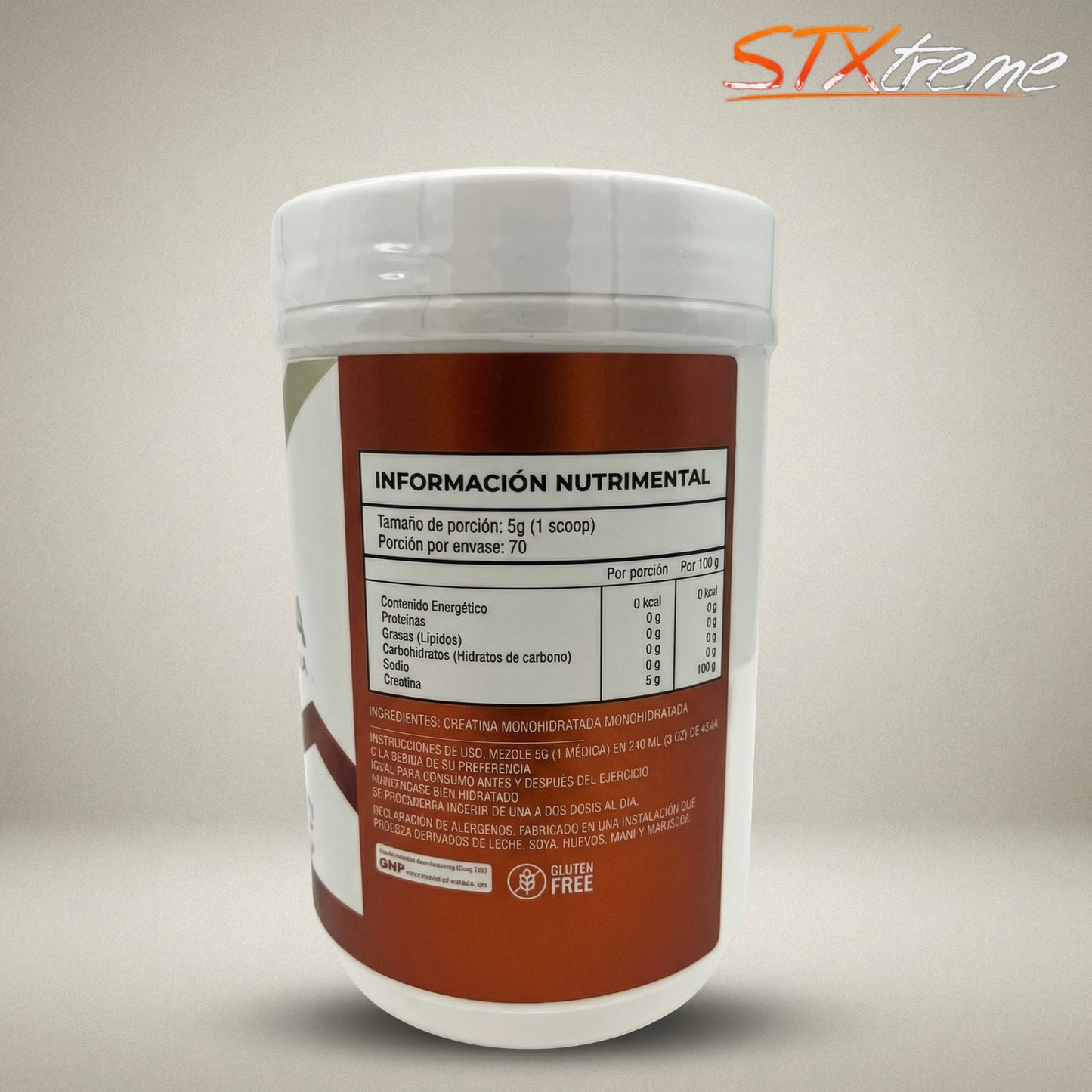 Creatina Monohidratada Nexa Pharmaceutical 350g Creatina Pura Sin Gluten Premium