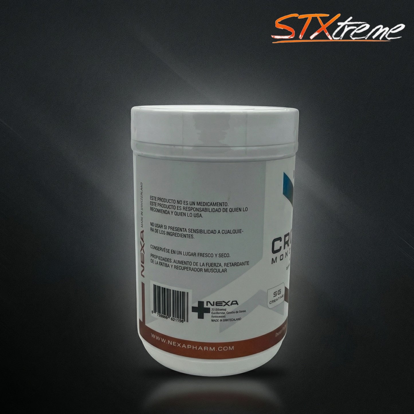 Creatina Monohidratada Nexa Pharmaceutical 350g Creatina Pura Sin Gluten Premium