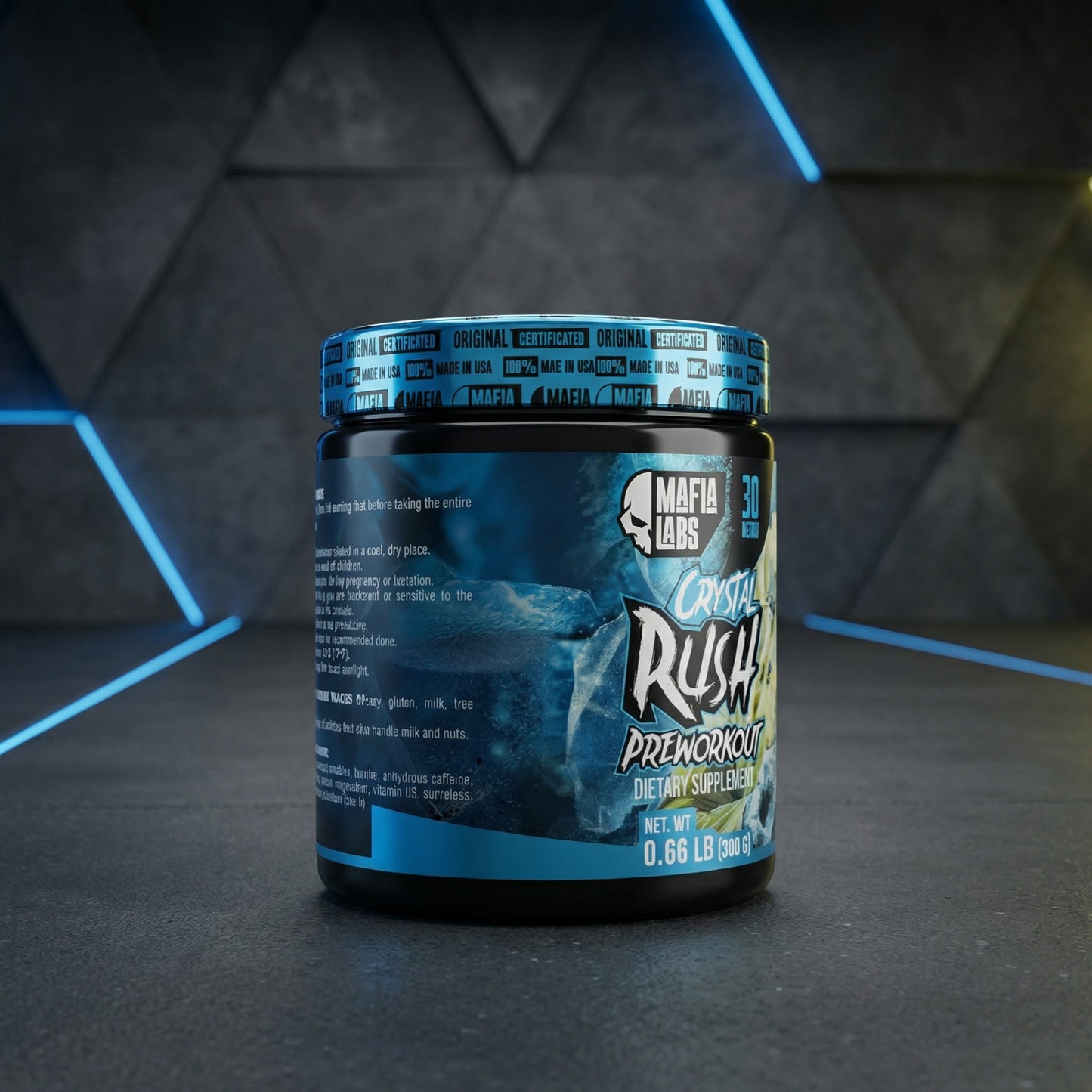 Crystal Rush Mafia Labs 300g Pre Entreno Energia Explosiva