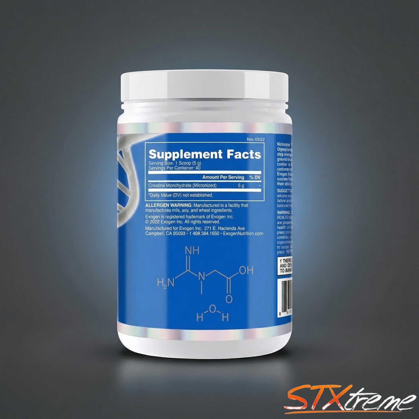 Evogen Creatine 300g Creatina Monohidratada Fuerza Explosiva
