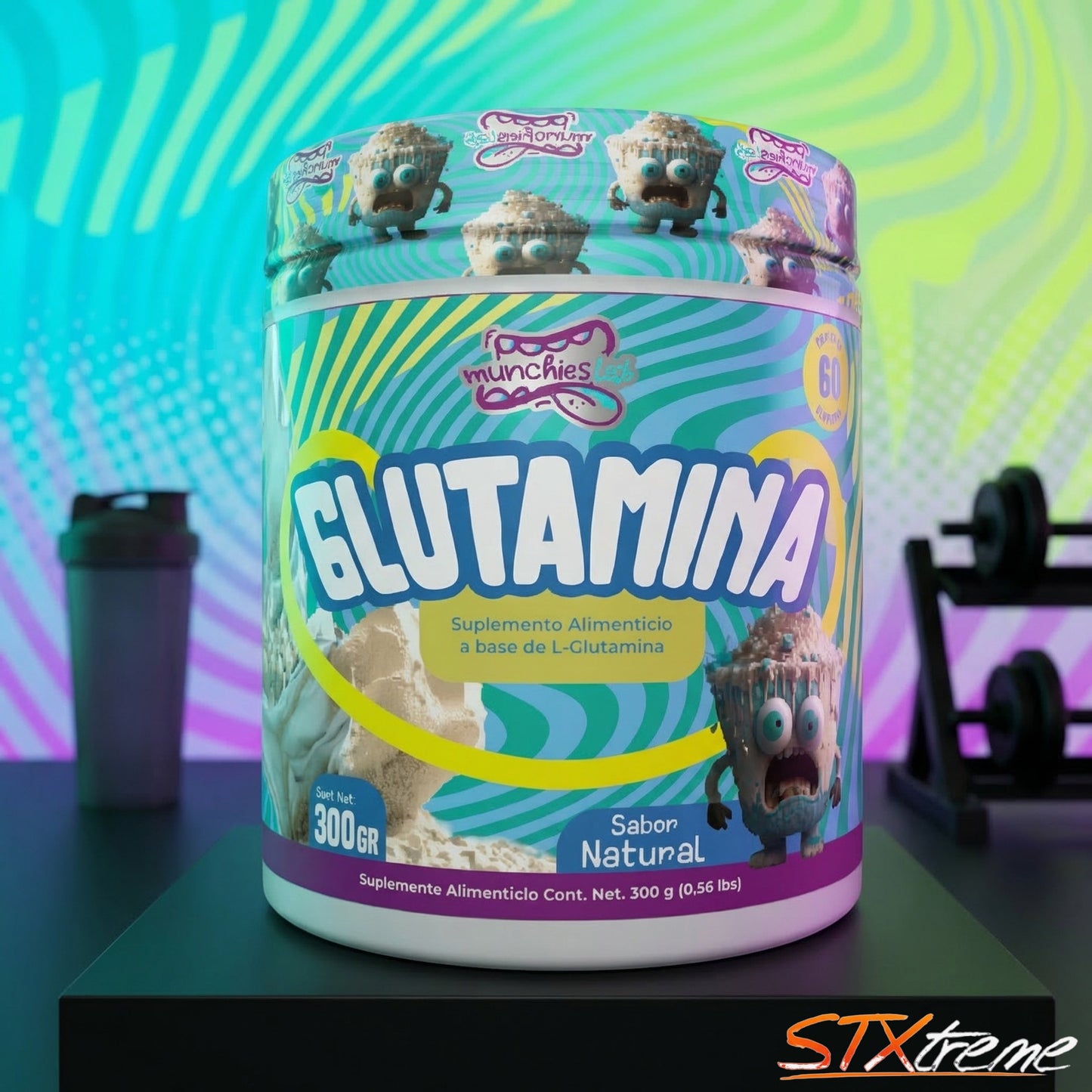 Glutamina Munchies Lab 300g Recuperacion Muscular Pura