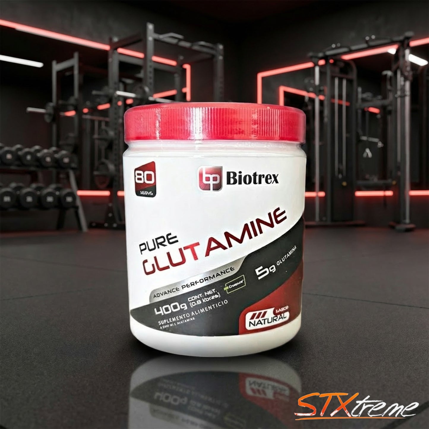 Glutamina Biotrex 400g Recuperacion Muscular Sin Sabor