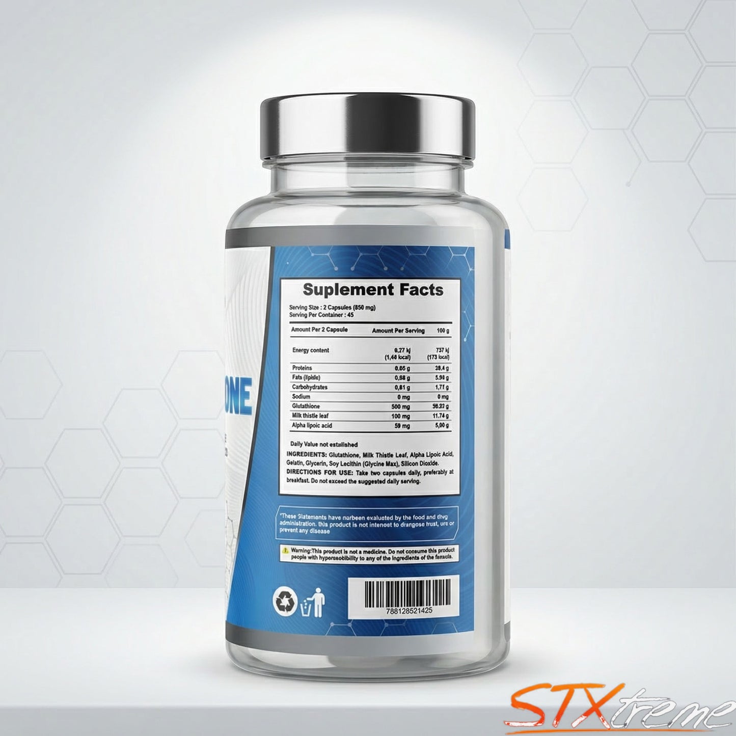 Glutathione Metforce 90 Caps Antioxidante Con Glutation