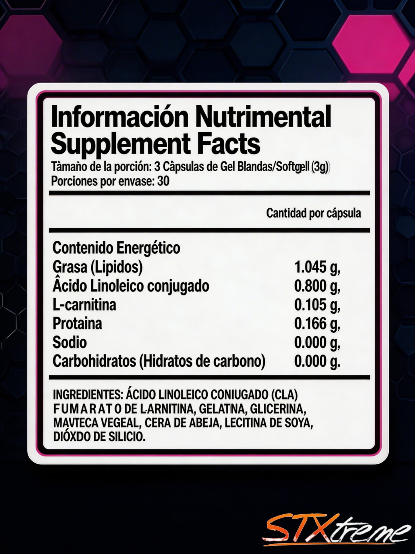 Good Shape Alpha Nutrition 90 Capsulas CLA y Carnitina Control Metabolico