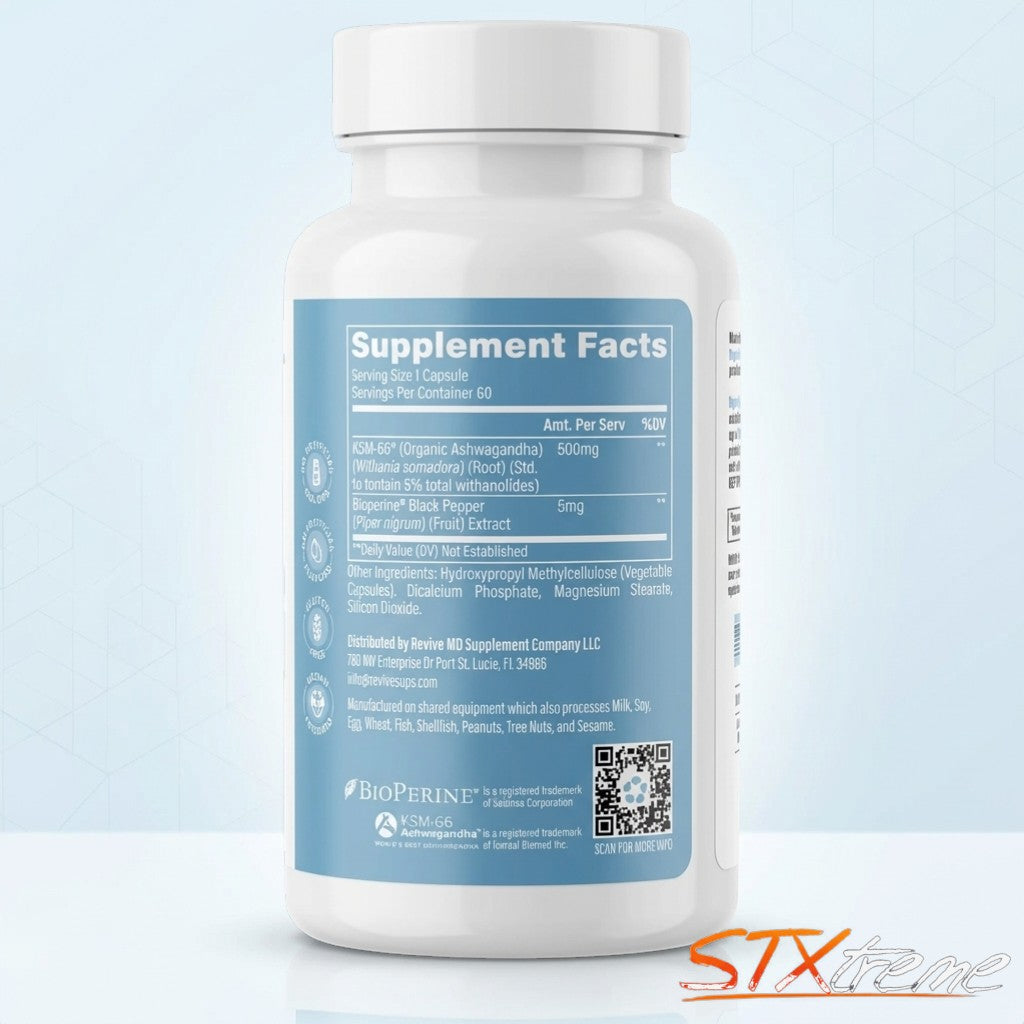 KSM 66 Revive 60 Capsulas Ashwagandha KSM 66 Premium