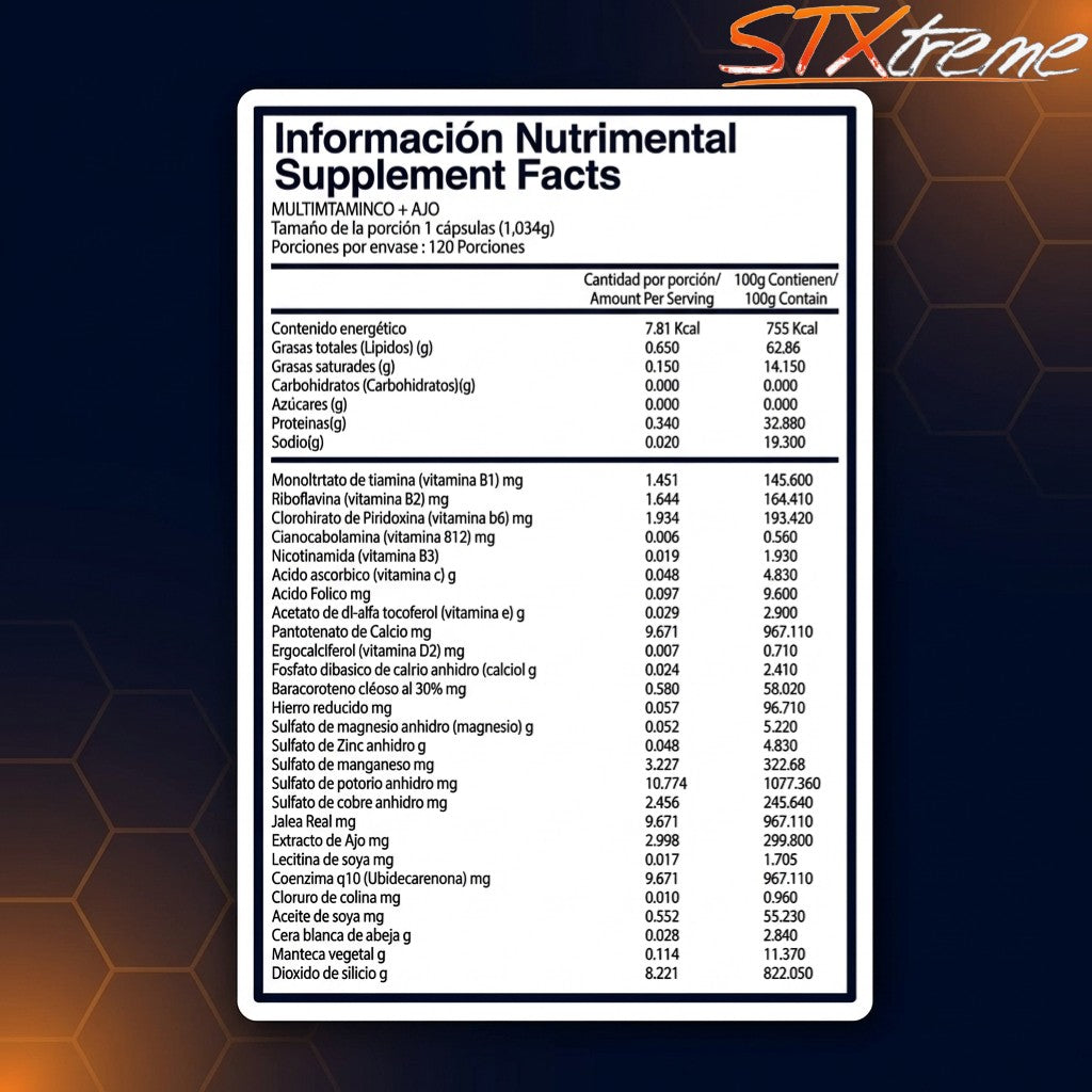 Alpha Nutrition MV Multivitaminico Con Extractos Naturales