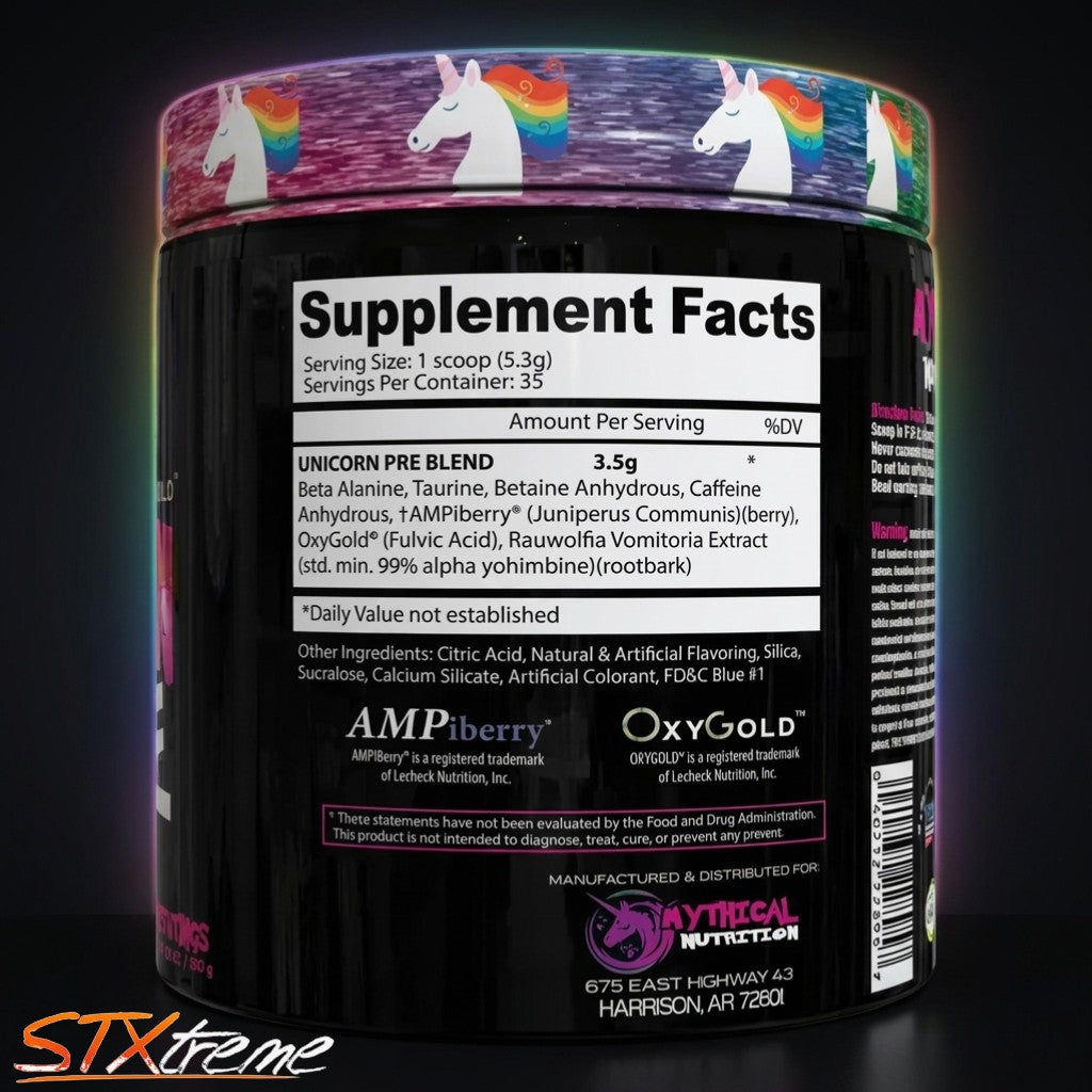 Unicorn Pre Mythical Nutrition 35 Serv Pre Entreno Energia Extrema