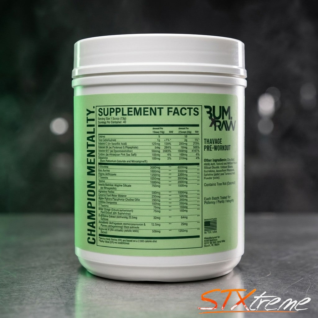 Thavage Pre Entreno Cbum 40 Servings Maxima Energia Explosiva
