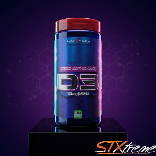 Vitamin D3 125mcg 5000ui Alpha Nutrition 30 Caps Fortalecer Huesos Y Sistema Inmune